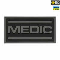 M-Tac нашивка Medic PVC Black/Grey