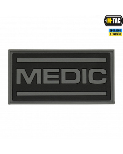M-Tac нашивка Medic PVC Black/Grey (51125211)