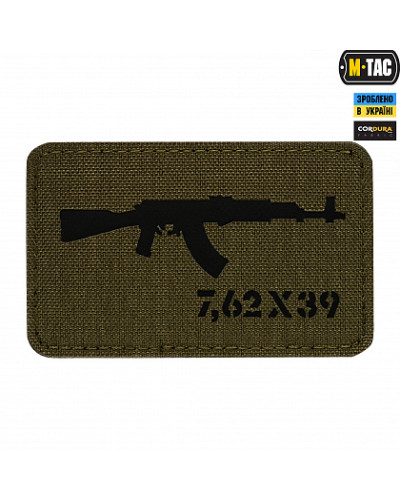M-Tac нашивка AKM 7,62х39 Laser Cut Ranger Green/Black (51110232)