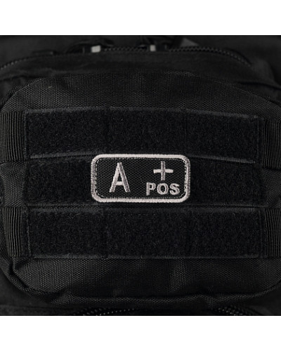 M-Tac нашивка группа крови A+ Pos черно-серая (51228211)
