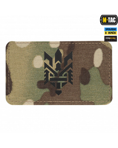 M-Tac нашивка Тризуб (стилизация) Laser Cut горизонтальная Multicam/Black (51197802)