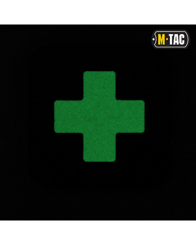 M-Tac нашивка Medic Cross Laser Cut Black/світлонакопичувач (51122299)