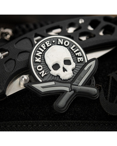 M-Tac нашивка No Knife - No Life 3D PVC Black/White (51128236)