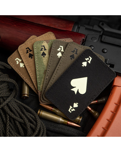 M-Tac нашивка Ace of Spades Laser Cut Black/світлонакопичувач (51109299)