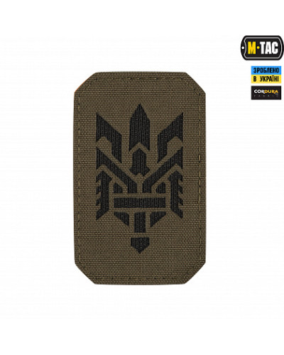 M-Tac нашивка Тризуб (стилізація) Laser Cut вертикальна Ranger Green/Black (51196232)