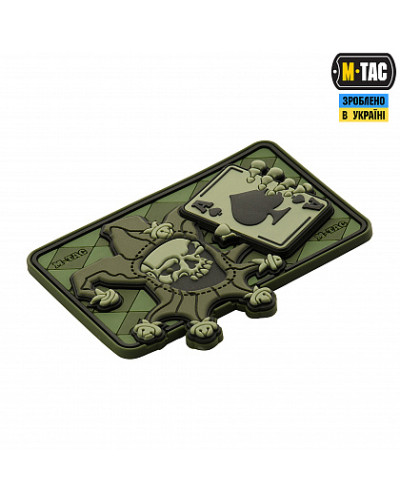 M-Tac нашивка Joker Skull 3D PVC Olive (51120001)