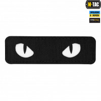 M-Tac нашивка Cat Eyes Laser Cut Black/світлонакопичувач
