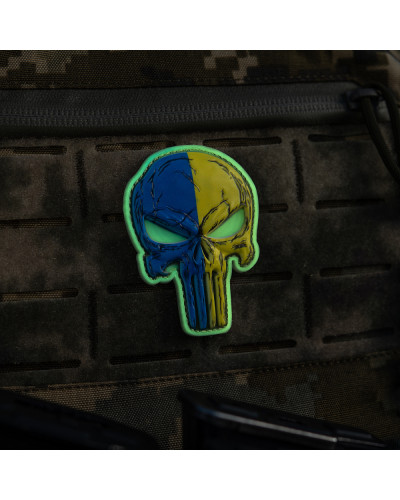 M-Tac нашивка Punisher синьо-жовтий GID (51353895)