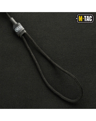 M-Tac шнур страхувальний Medium комбінований з D-кільцем чорний (S02BLACKNEW-2)