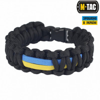 M-Tac браслет паракорд Каратель с флагом Украины черный