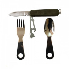 Набор столовый с ножом в чехле Mil-Tac, Olive