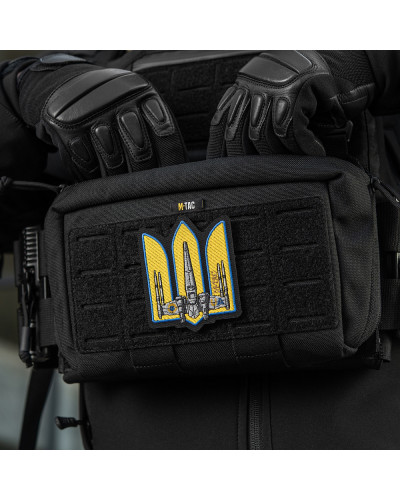 M-Tac нашивка Тризуб UA-Wing (вишивка) Black (51373002)