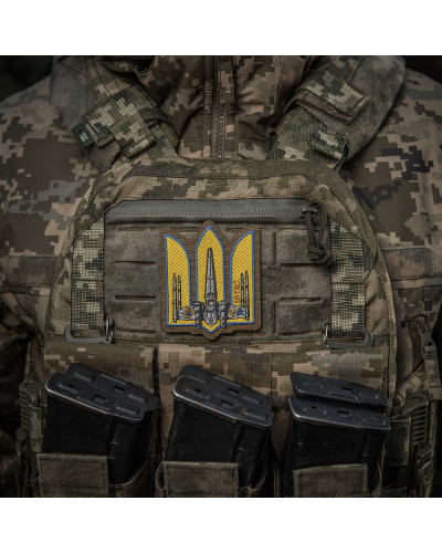 M-Tac нашивка Тризуб UA-Wing (вишивка) Coyote (51373005)