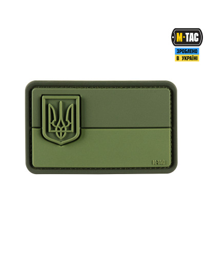 M-Tac нашивка флаг Украины с гербом PVC олива (51214101)
